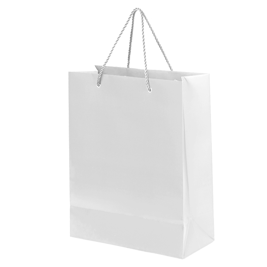 Пакет подарочный BIG GLAM 32х12х43 см, белый, белый, бумага
