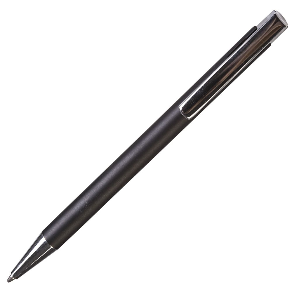 Ручка шариковая Stork, черная, черный, металл