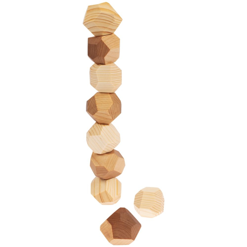 Игра «Гора камней», сосна и береза, 9 элементов, дерево