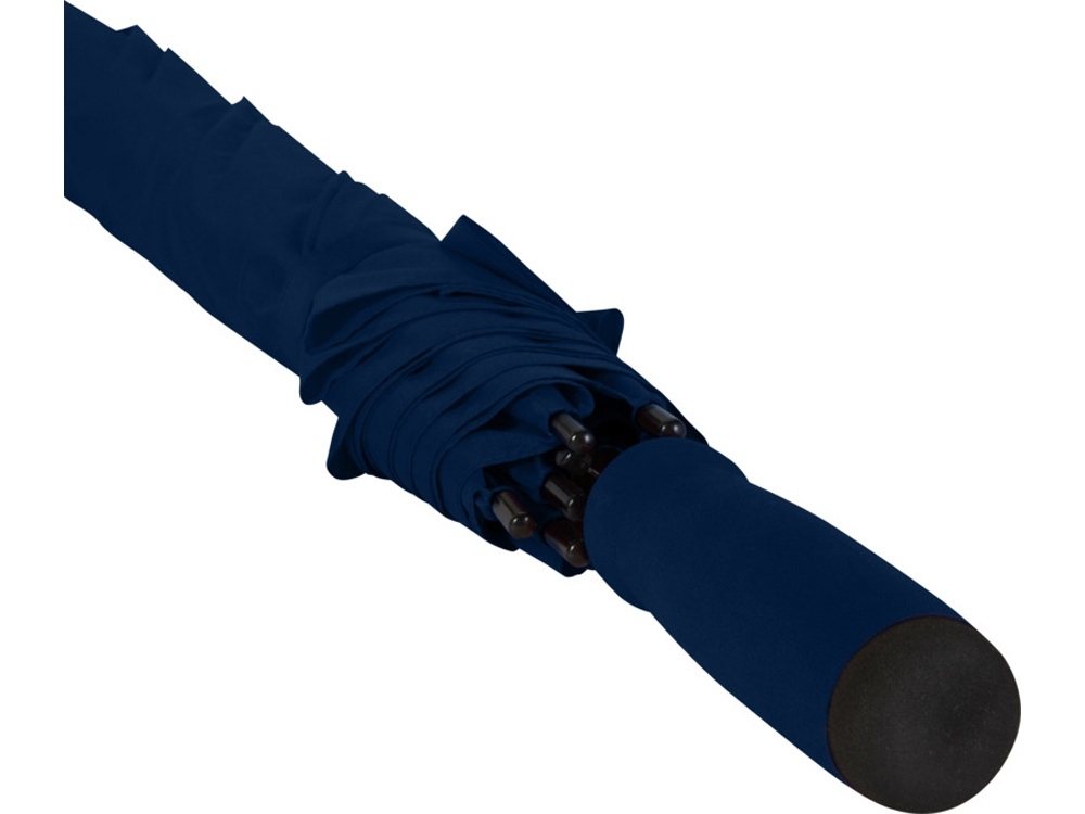 Зонт-трость «Niel» из из RPET, синий, полиэстер, пластик