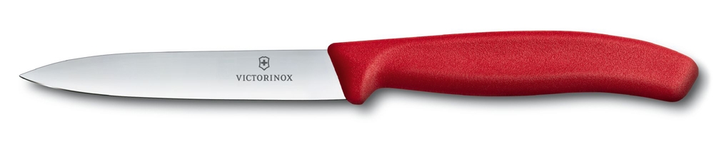 Нож для овощей VICTORINOX SwissClassic, 10 см, красный, красный, пластик