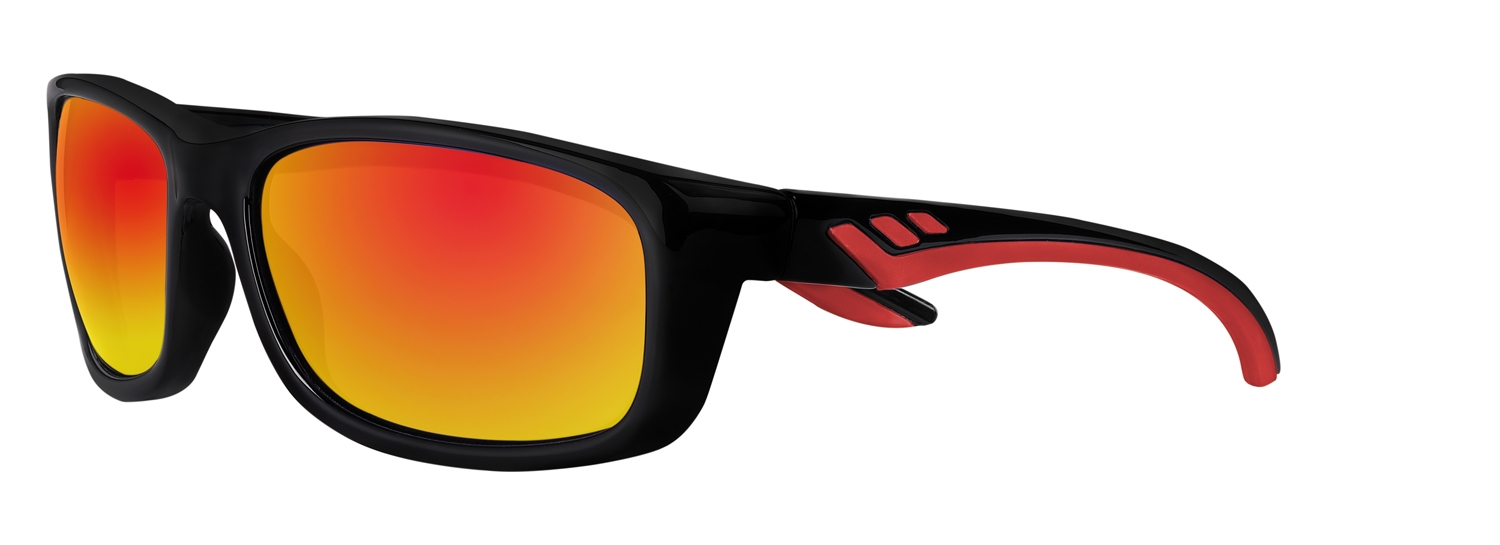 Солнцезащитные очки ZIPPO спортивные, унисекс, чёрные, оправа из поликарбоната, пластик