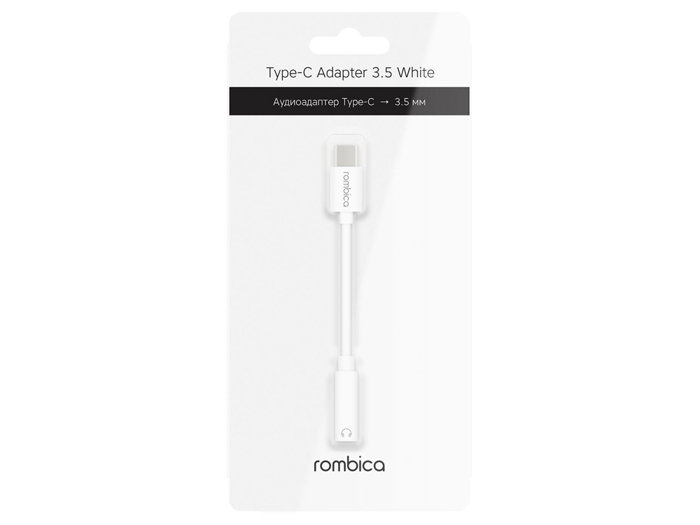 Переходник Type-C Adapter 3.5 White, белый, пластик