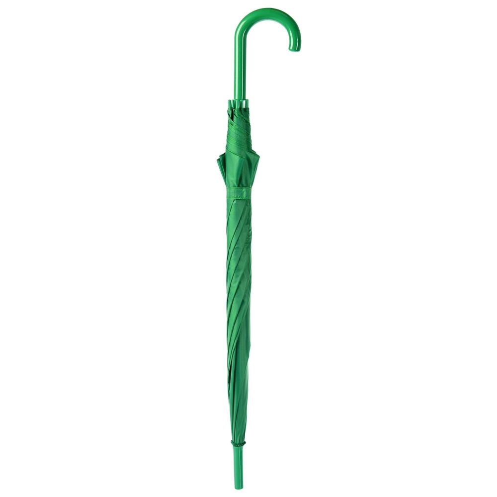 Зонт-трость Promo, зеленый, зеленый, купол - полиэстер; ручка - пластик
