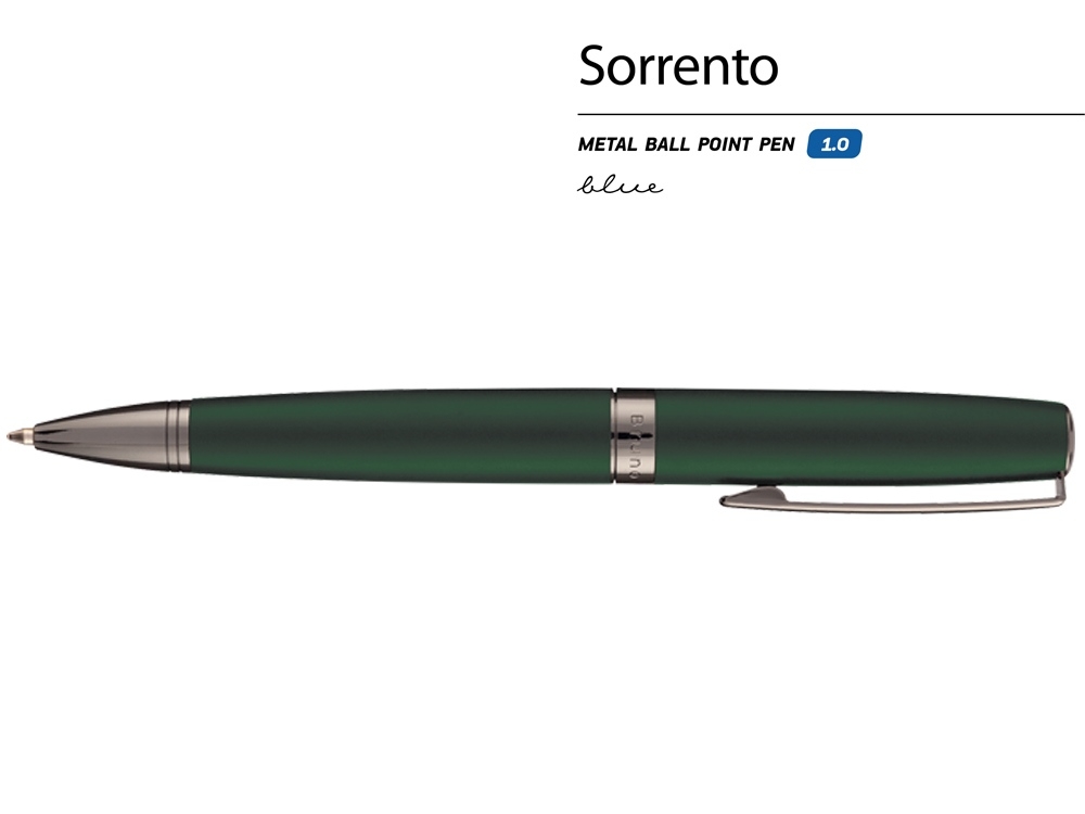 Ручка металлическая шариковая «Sorento», зеленый