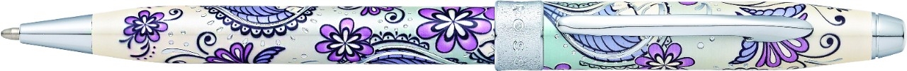 Шариковая ручка Cross Botanica. Цвет - "Сиреневая Орхидея"., разноцветный, латунь, нержавеющая сталь