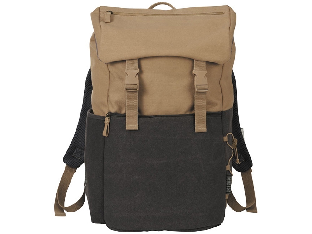 Рюкзак «Venture» для ноутбука 15», зеленый, серый, хлопок