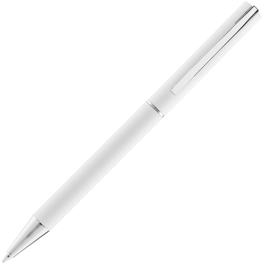 Ручка шариковая Blade Soft Touch, белая, белый, металл; покрытие софт-тач