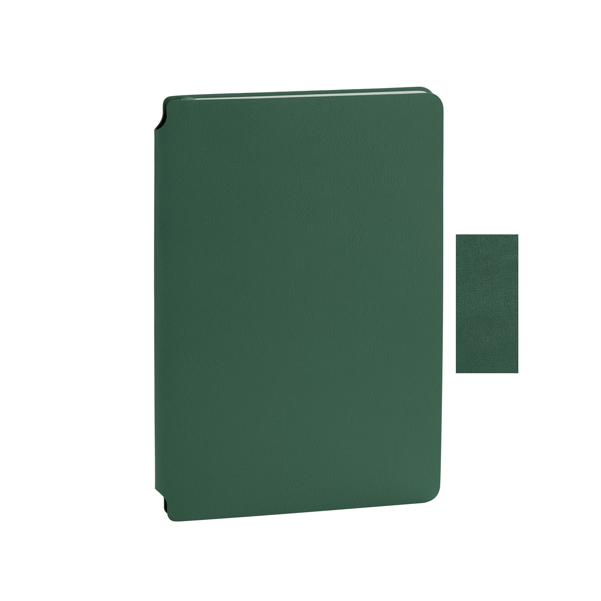 Ежедневник недатированный "Альба", формат А5, гибкая обложка, зеленый, кожзам