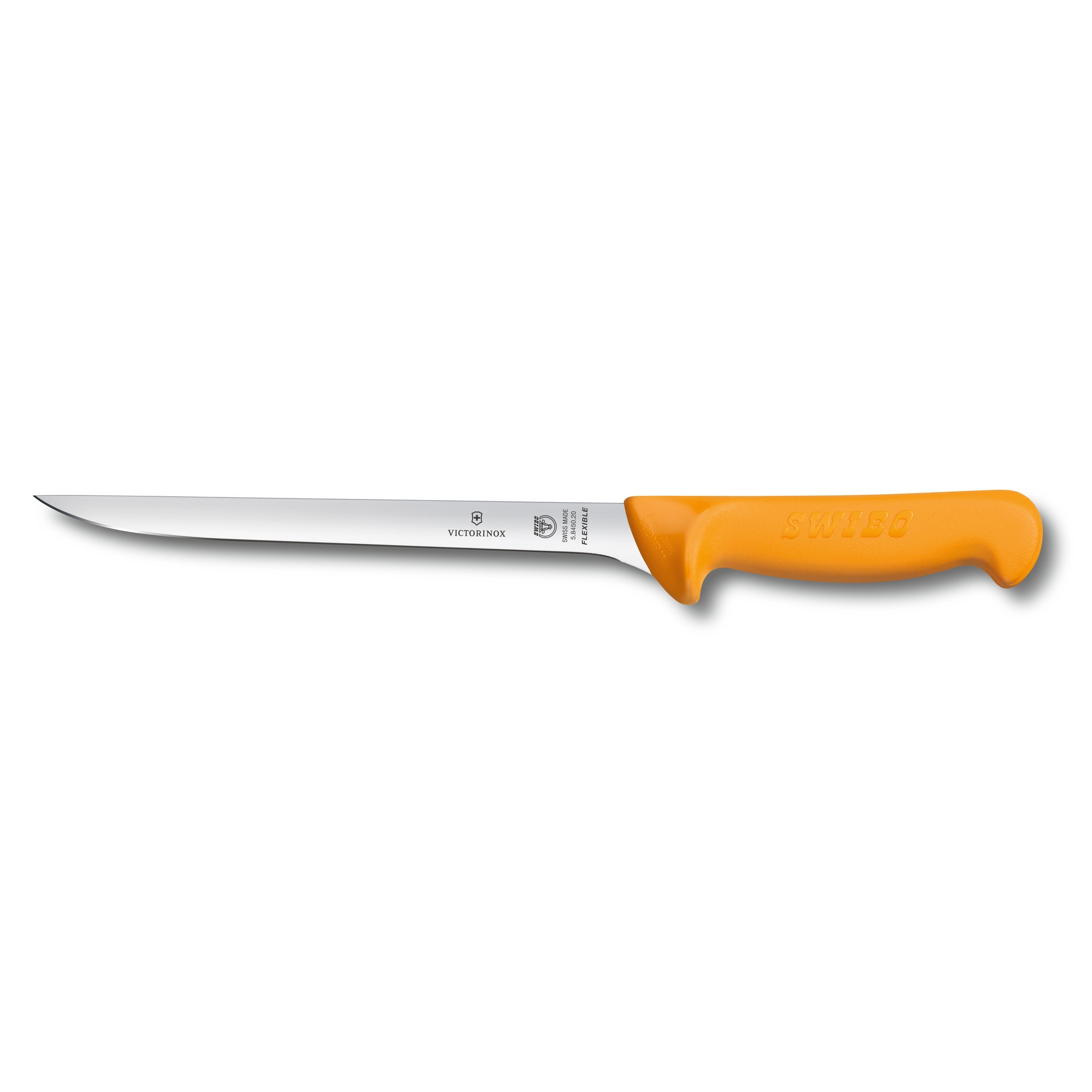 Нож для филировки рыбы VICTORINOX Swibo с гибким лезвием 20 см, жёлтый, желтый, полиамид