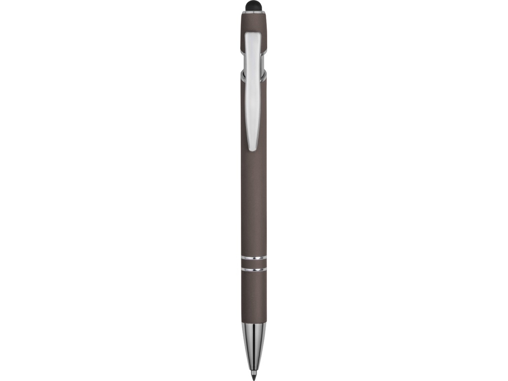 Ручка-стилус металлическая шариковая «Sway» soft-touch, серый, soft touch