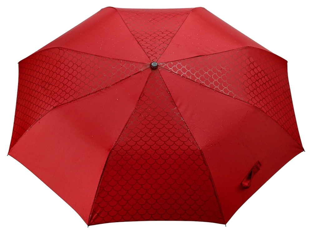 Зонт складной «Marvy» с проявляющимся рисунком, красный, полиэстер