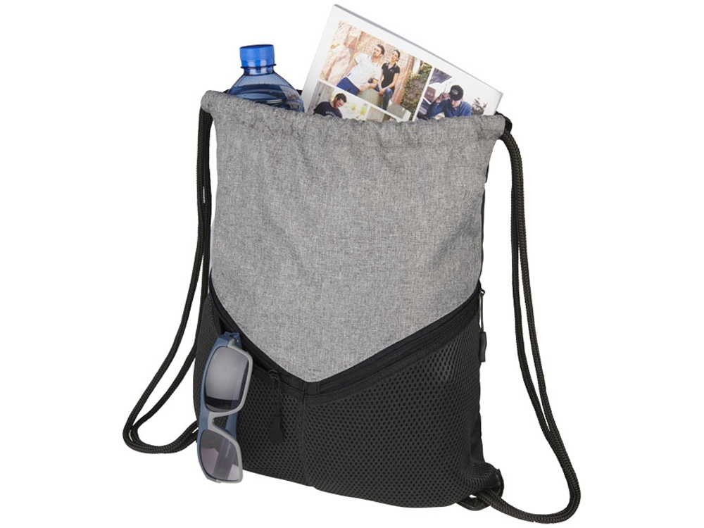Спортивный рюкзак-мешок, серый, полиэстер