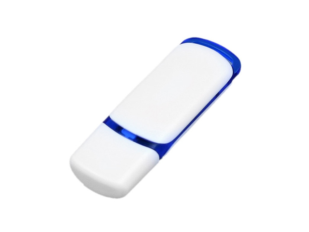 USB 3.0- флешка на 128 Гб с цветными вставками, белый, пластик