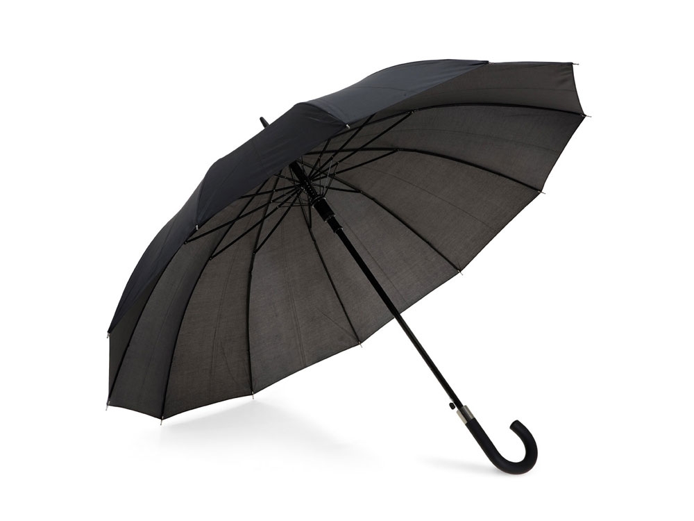 Зонт из 12 прутьев «GUIL», черный, полиэстер