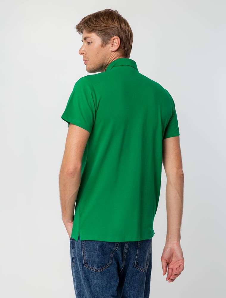 Рубашка поло мужская Spring 210, ярко-зеленая, зеленый, хлопок