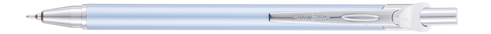 Ручка шариковая Pierre Cardin ACTUEL. Цвет - серебристо-голубой. Упаковка Р-1, серебристый, алюминий, нержавеющая сталь