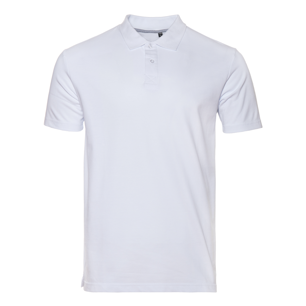 Рубашка поло унисекс  хлопок 185, 04B, Белый, белый, 185 гр/м2, хлопок