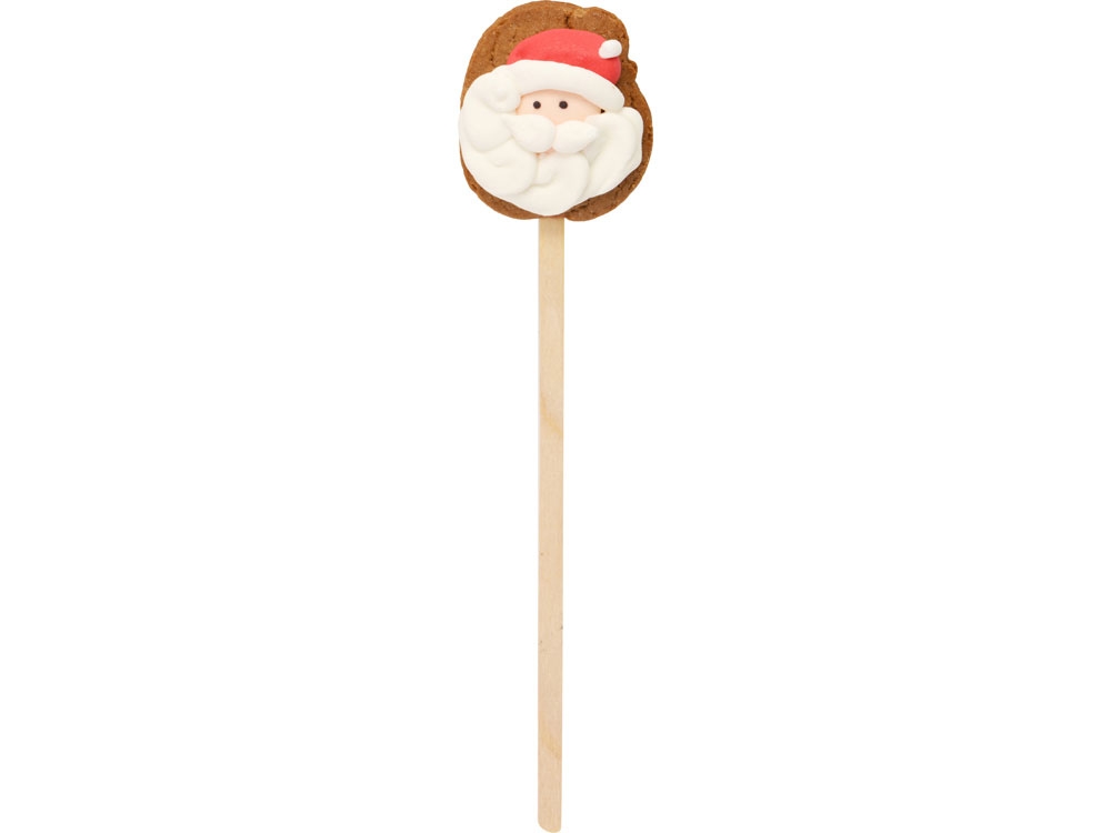 Печенье на палочке «Дед мороз», белый, красный