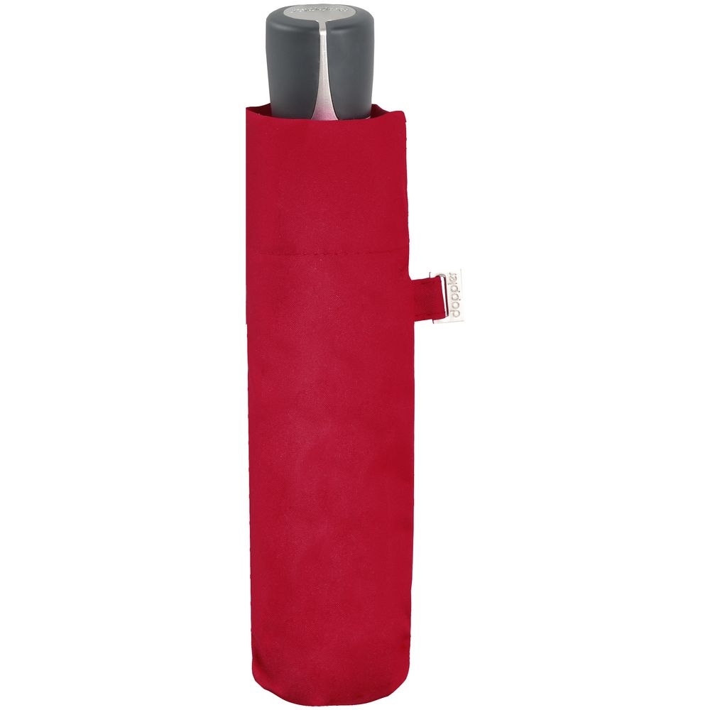 Зонт складной Fiber Alu Light, красный, красный, купол - эпонж, 190t; рама - металл; спицы - стеклопластик; ручка - пластик