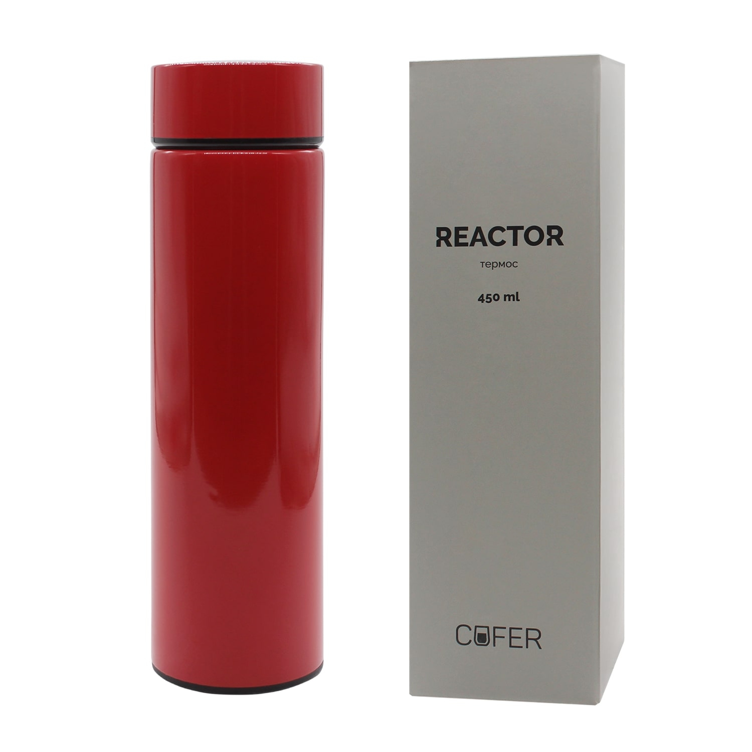 Термос Reactor с датчиком температуры (красный), красный, металл