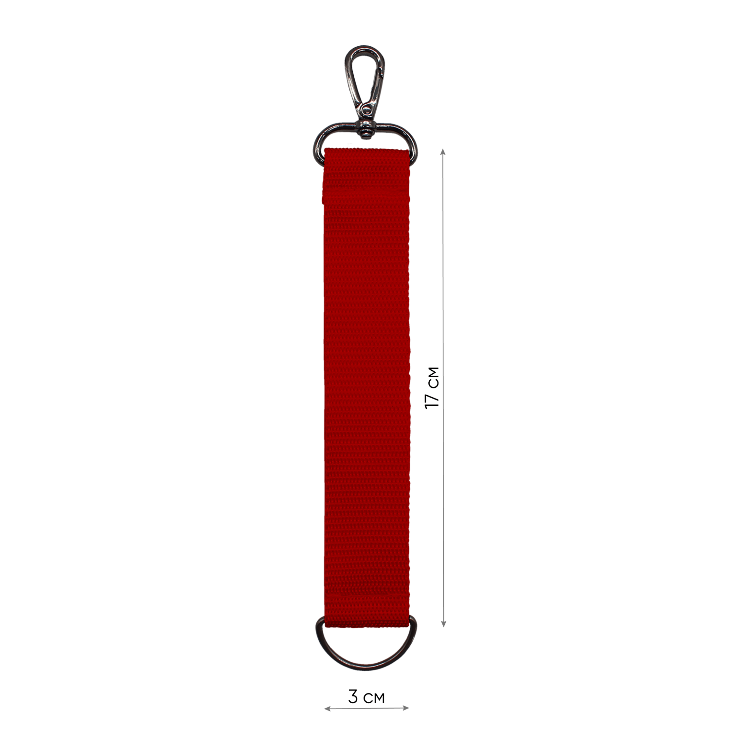 Ремувка 4sb с полукольцом (красный), красный, полиэстер