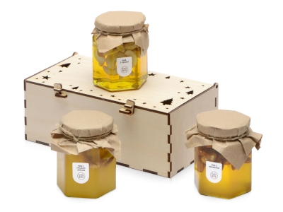 Подарочный набор «Trio honey», натуральный, дерево