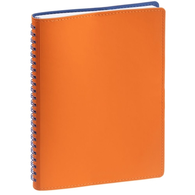 Набор Spring Shall, оранжевый с синим, оранжевый, искусственная кожа; пластик; покрытие софт-тач; переплетный картон