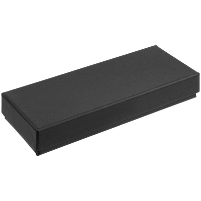 Коробка Notes с ложементом для ручки и флешки, черная, черный, картон