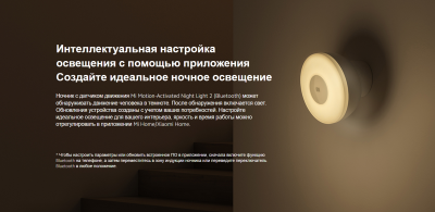 Ночной светильник с датчиком движения Xiaomi Mi Motion-Activated Night Light 2, пластик