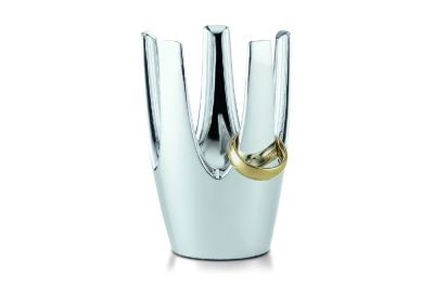 Подставка для колец и украшений Crown, малая, металл, никелированная сталь с зеркальной поверхностью