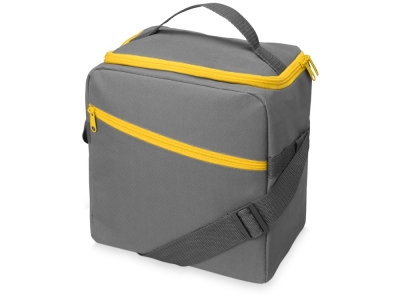 Изотермическая сумка-холодильник «Classic», серый, желтый, полиэстер