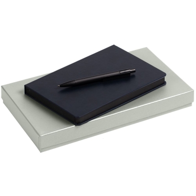 Набор Brand Tone, черный, черный, ежедневник - искусственная кожа; ручка - пластик; коробка - картон