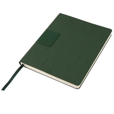 Бизнес-блокнот "Tweedi", 150х180 мм, темно-зеленый, кремовая бумага, гибкая обложка, в линейку, темно-зелёный, pu nubby, suede