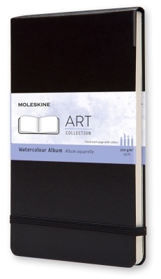 Блокнот для акварели Moleskine ART WATERCOLOR ARTMM804 Large 130х210мм 72стр. твердая обложка черный