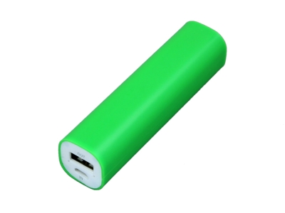 Внешний аккумулятор «Digi» прямоугольной формы, 2200 mAh, зеленый, пластик