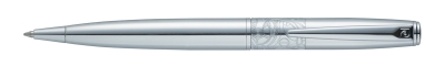 Ручка шариковая Pierre Cardin BARON. Цвет - серебристый. Упаковка В., серебристый, латунь, нержавеющая сталь