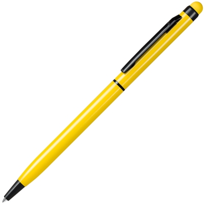 TOUCHWRITER  BLACK, ручка шариковая со стилусом для сенсорных экранов, желтый/черный, алюминий, желтый, алюминий