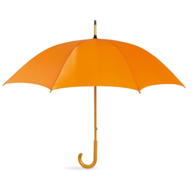 Зонт-трость, оранжевый, полиэстер