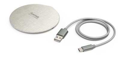 Беспроводное зар./устр. Hama FC10 Metal 2A USB Type-C универсальное белый/кремовый (00183380), металл