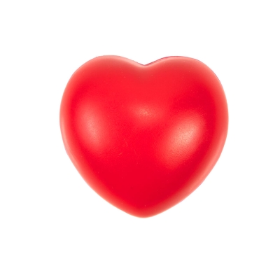 Антистресс "Сердце"; красный; 7,6х7х5,4 см; вспененный каучук;, красный, каучук