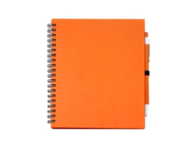 Блокнот LEYNAX с шариковой ручкой, оранжевый