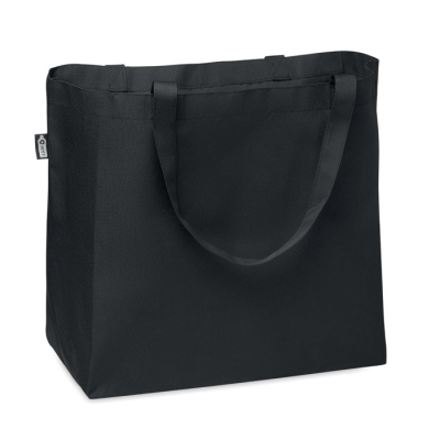 Большая сумка шоппер 600D RPET, черный, полиэстер