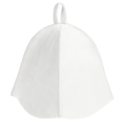 Банная шапка Heat Off, белая, белый, шерсть, 40%, полиэфир 60%; войлок