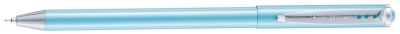 Ручка шариковая Pierre Cardin ACTUEL. Цвет - голубой металлик. Упаковка Р-1, нержавеющая сталь, алюминий