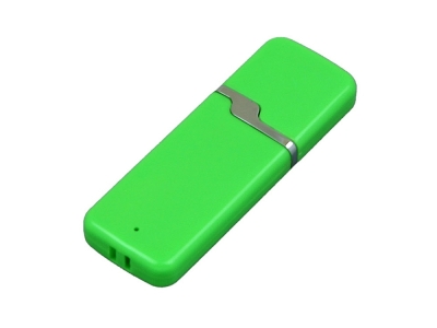 USB 2.0- флешка на 64 Гб с оригинальным колпачком, зеленый, пластик