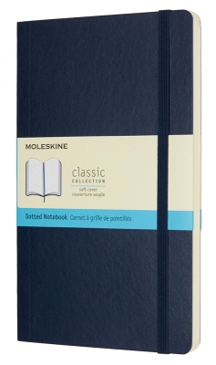 Блокнот Moleskine CLASSIC SOFT QP619B20 Large 130х210мм 192стр. пунктир мягкая обложка синий сапфир
