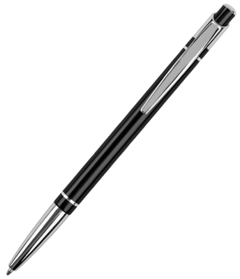 SHAPE, ручка шариковая, черный/хром, анодированный алюминий/пластик, черный, анодированный алюминий/пластик