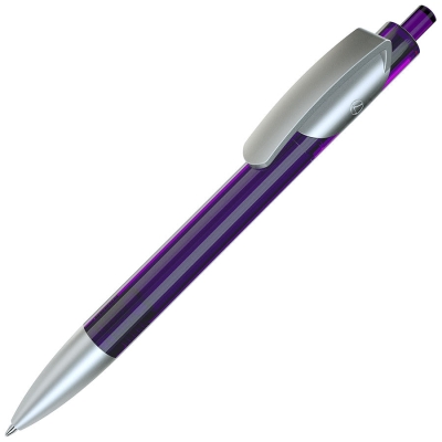 TRIS LX SAT, ручка шариковая, прозрачный фиолетовый/серебристый, пластик, фиолетовый, серебристый, пластик