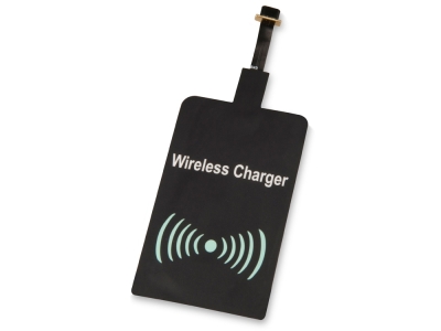 Приёмник Qi для беспроводной зарядки телефона, Micro USB, черный, пластик, металл